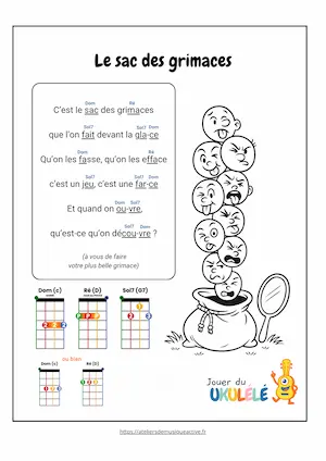 accords et tablatures de la chanson le sac des grimaces