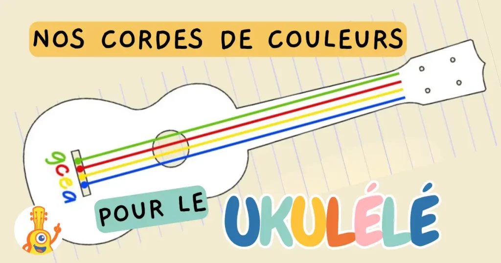 Les cordes de couleurs pour ukulélé