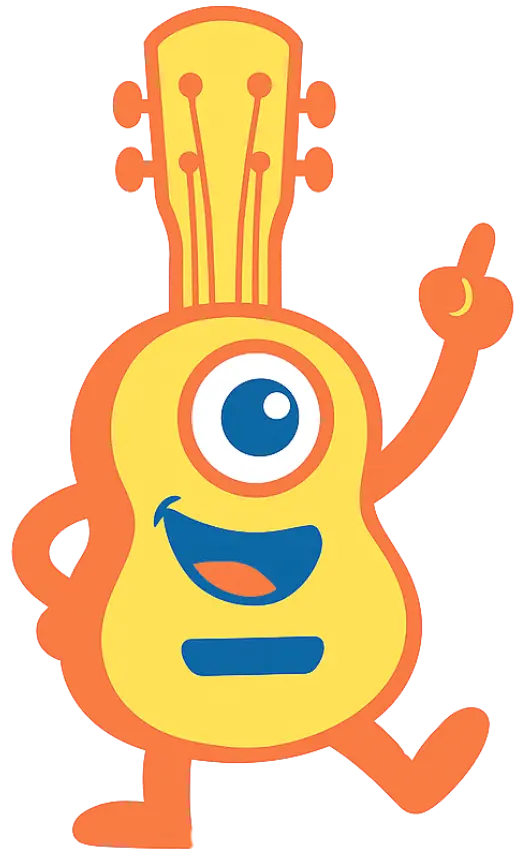 mascotte du site jouer du ukulélé