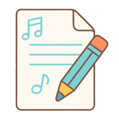 icone de partition et tablatures pour apprendre à jouer du ukulélé