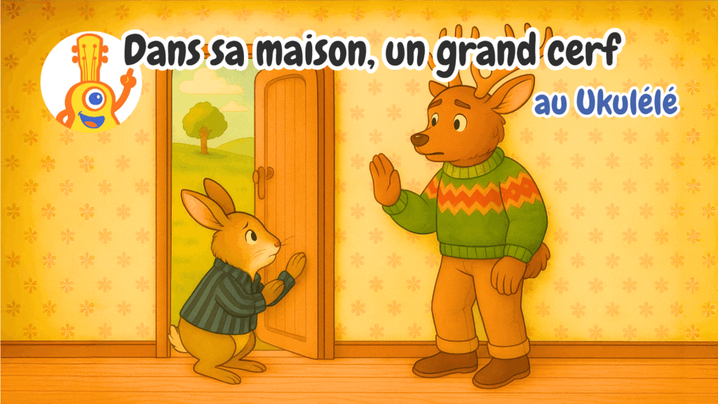 Vignette de la comptine Jean Petit qui danse au ukulélé
