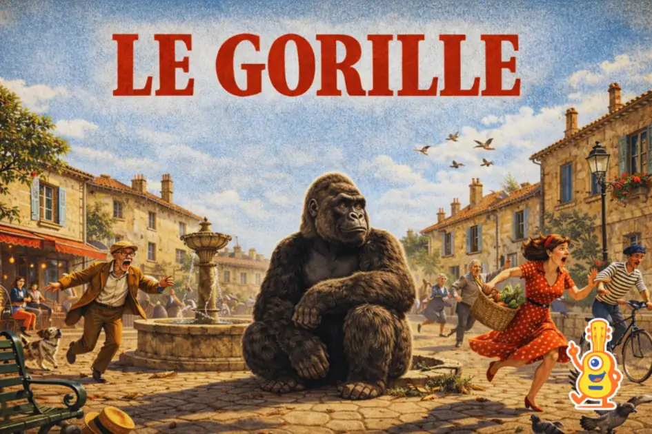 le gorille au ukulélé de Georges Brassens