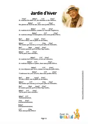 jardin d'hiver au ukulélé miniature fiche pdf
