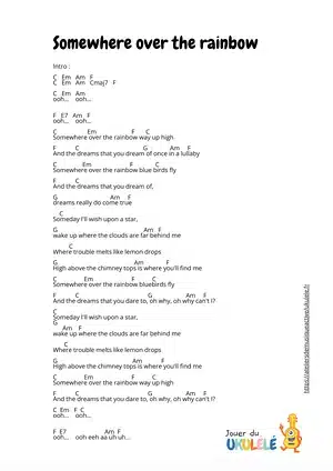 somewhere over the rainbow ukulélé