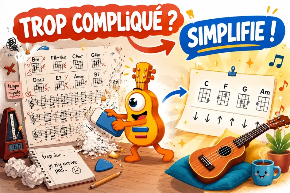Simplifier une chanson au ukulélé avec youkou